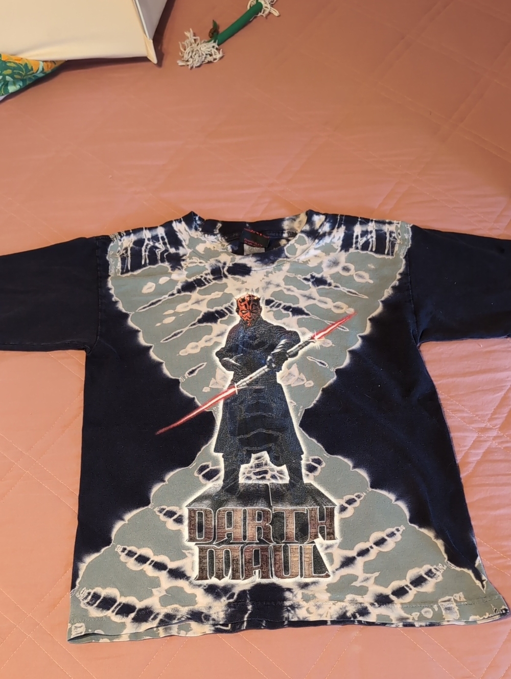 Vintage. Star Wars Kids Black and White Darth Maul Graphic Tee Size S Size 6